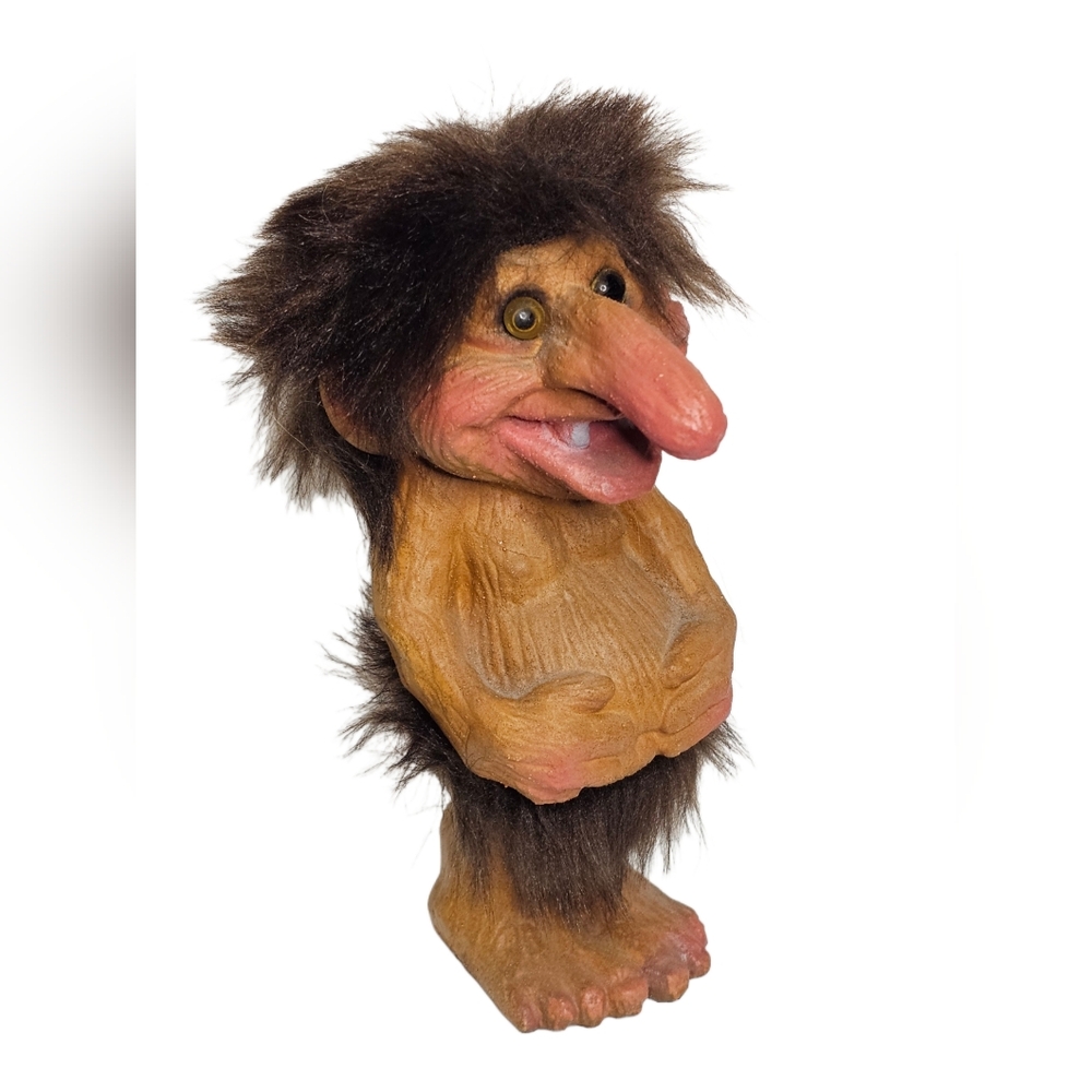 Vtg NyForm Norwegian Troll Man Big Nose #121 Handmade Norway 8" Figurine Gnome